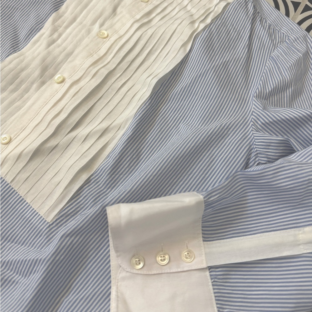 J Crew striped bib blouse - Picture 5 of 5